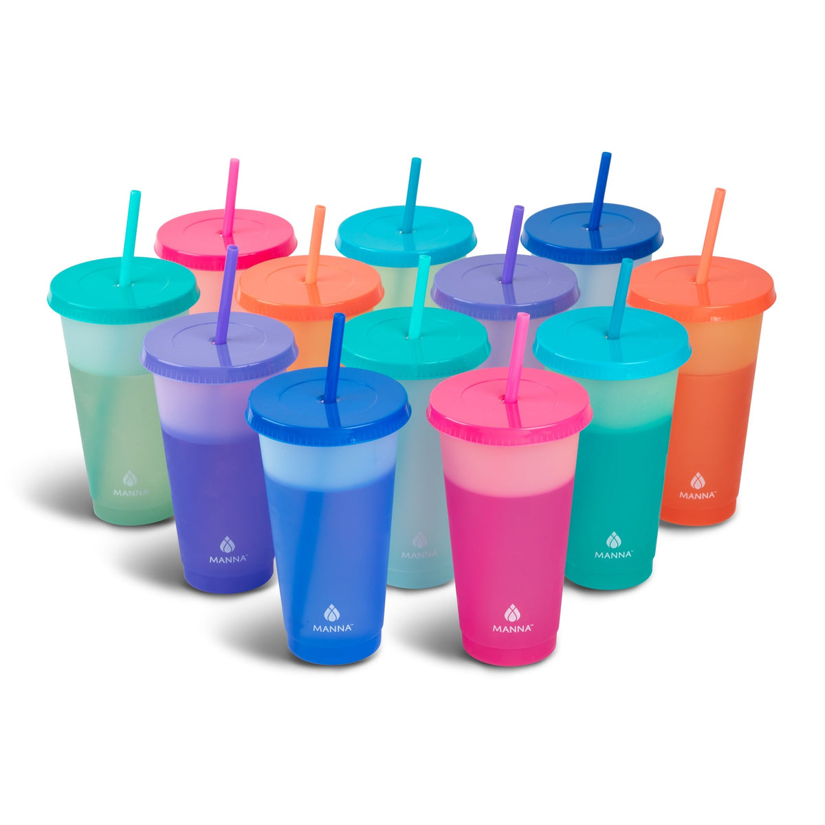 24-Piece Rainbow Color-Changing Cups